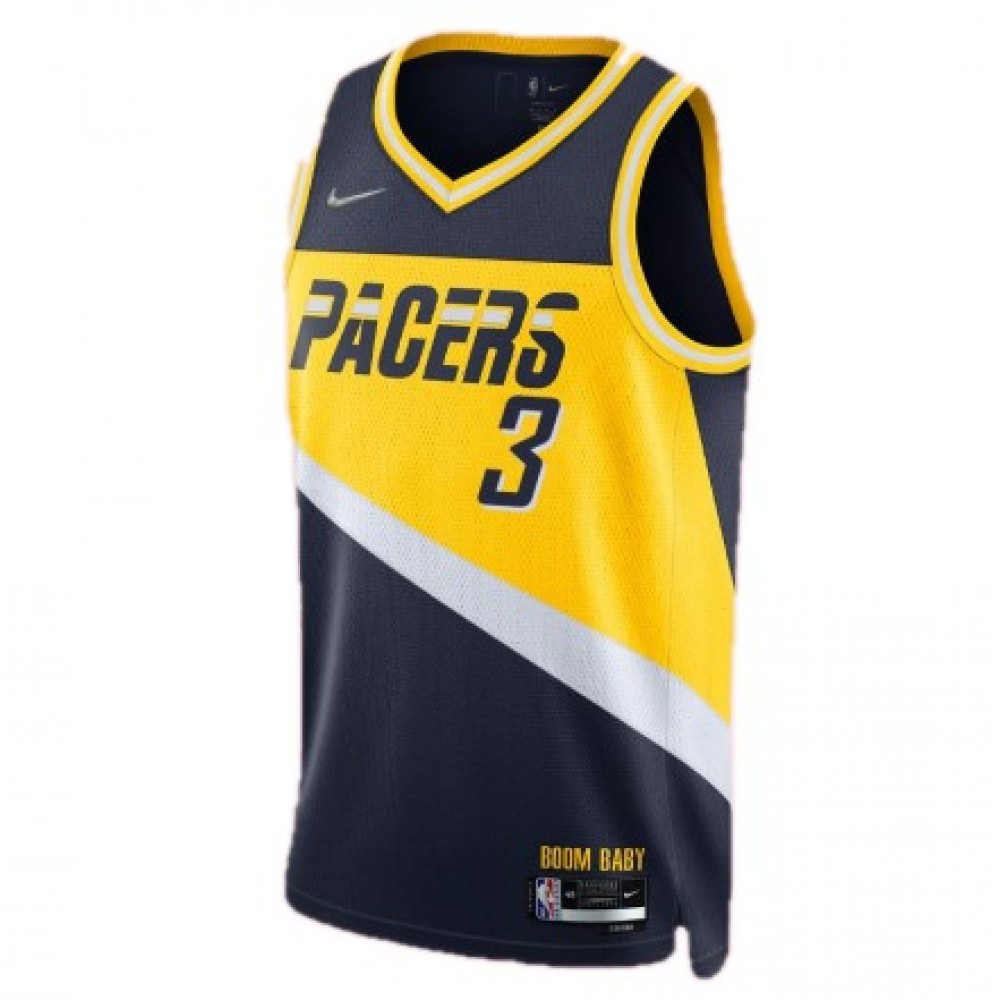 Men's Indiana Pacers Chris Duarte #3 Navy 2021/22 Swingman NBA Jersey - City Edition-Pro Kit Vault | Brand New 26/27 Sports Jerseys